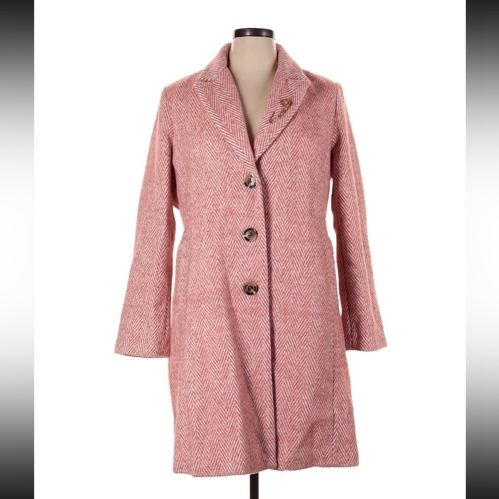 🆕 Sam Edelman Reefer Coat, Rose and White Colour, size XL